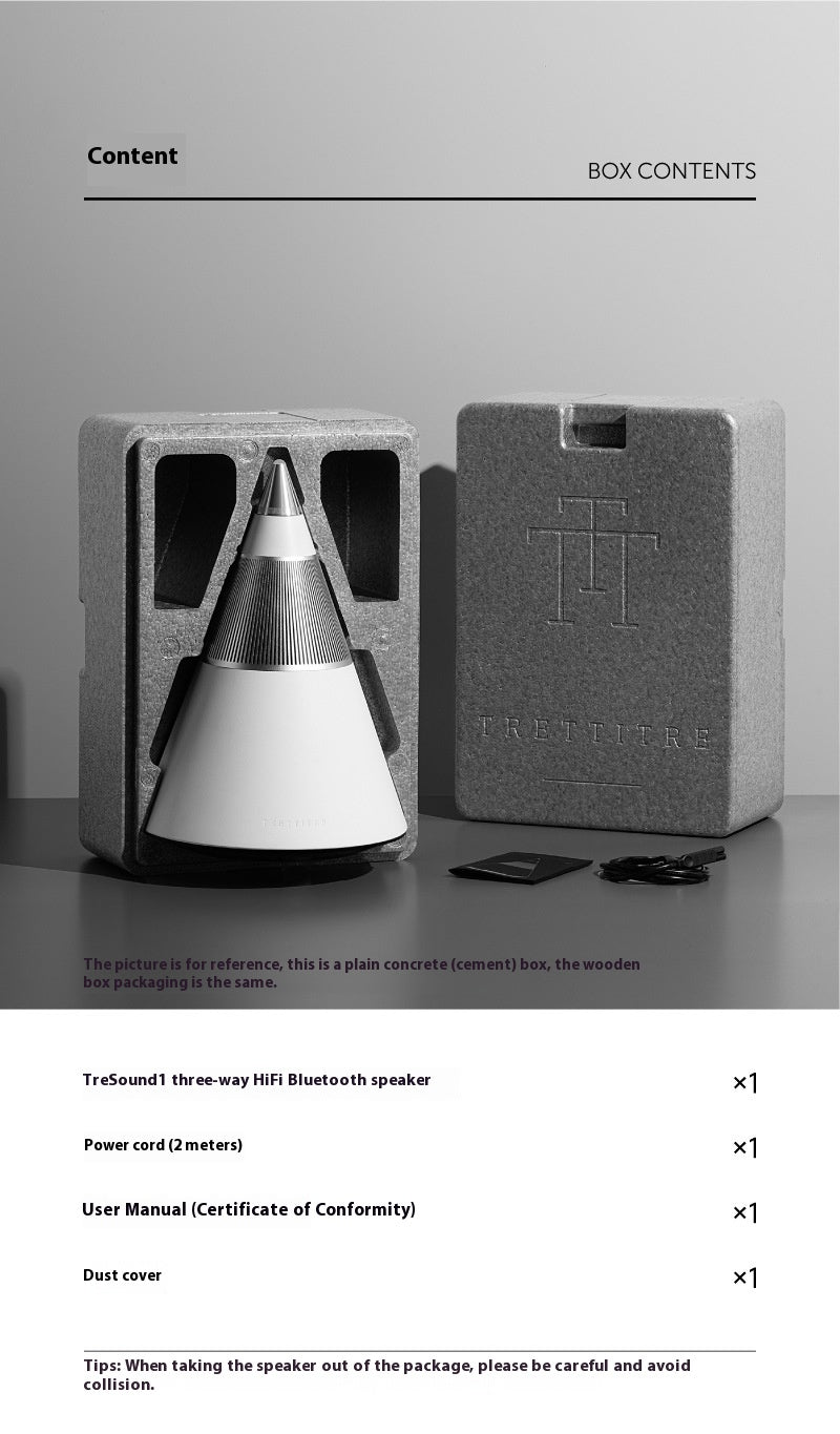 Pure Acoustics TRETTITRE Audiophile HiFi Bluetooth Speaker Multi-Functional TTT Wooden Big Mountain Peak Custom Speaker