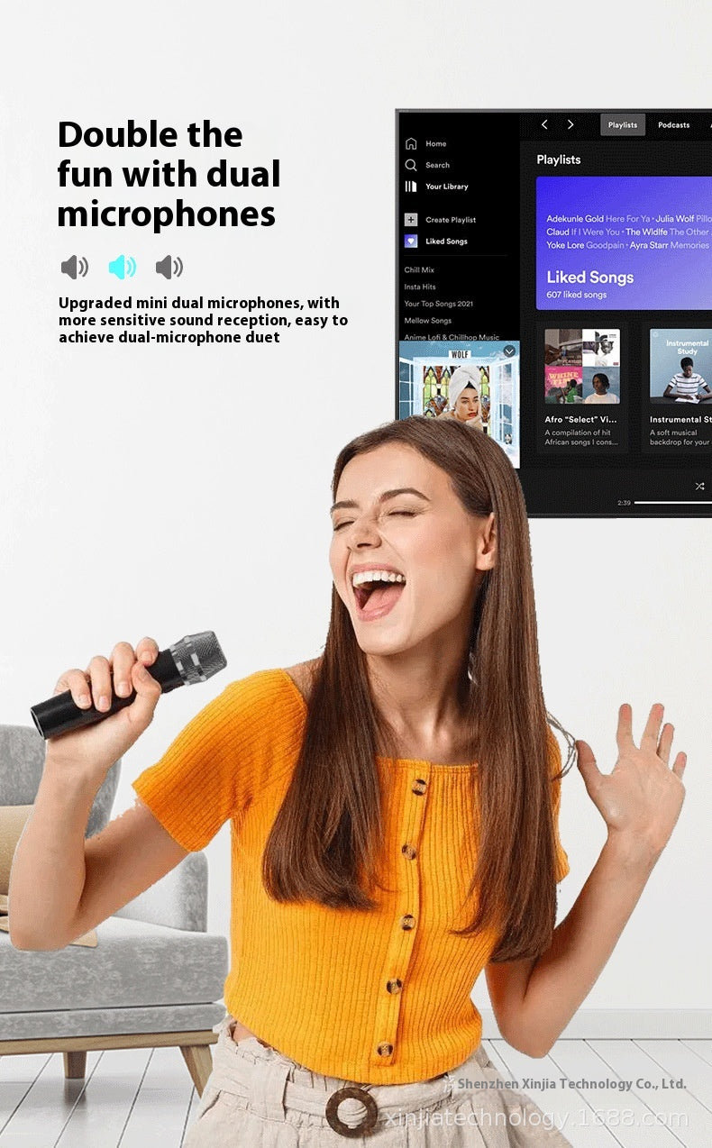 SD306 Bluetooth Speaker with Microphone A922 Home Outdoor Portable KTV Wireless Karaoke Speaker Set