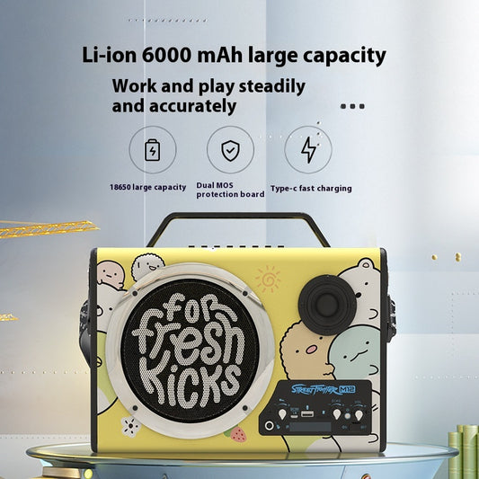 Hip-Hop Style Bluetooth Speaker Fashion Trend Music Companion Portable Hip-Hop Style Bluetooth Speaker Hip-Hop Style
