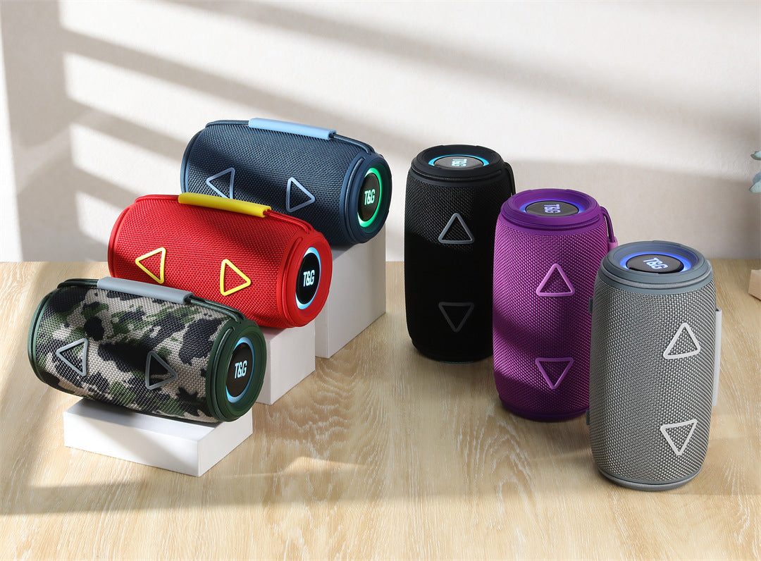 Cross-Border New Bluetooth Speaker TG657 Outdoor Portable Sports Cylindrical RGB Lighting Handheld Subwoofer Speaker