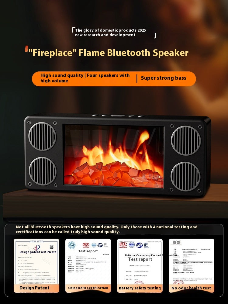 New Flame Fireplace Speaker Creative Small Home Speaker Panoramic Surround Smart Bluetooth Speaker