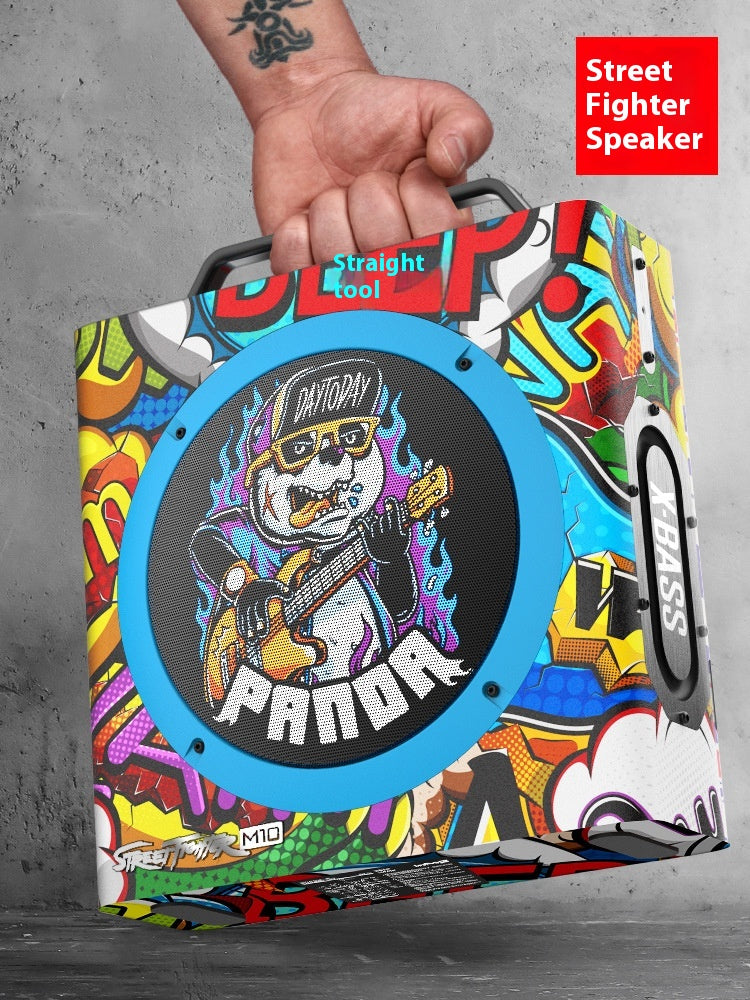 M10 Square Dance Speaker Portable Handheld Backpack Wireless Bluetooth Karaoke Practice Street Dance Yoga Fitness Subwoofer