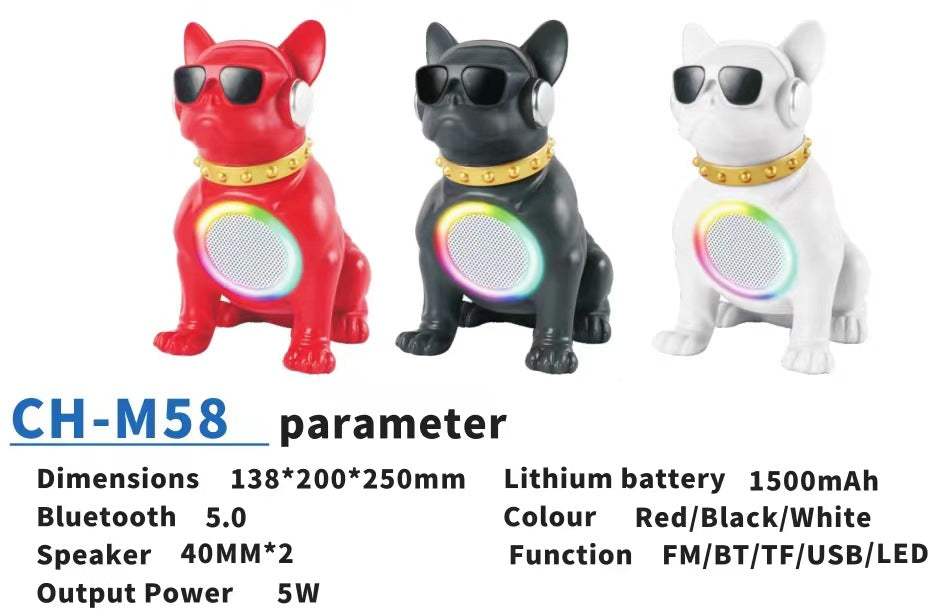 Cartoon Multifunctional Bluetooth Speaker Wireless Card Slot Square Dance Subwoofer Home Desktop Light Big Speaker