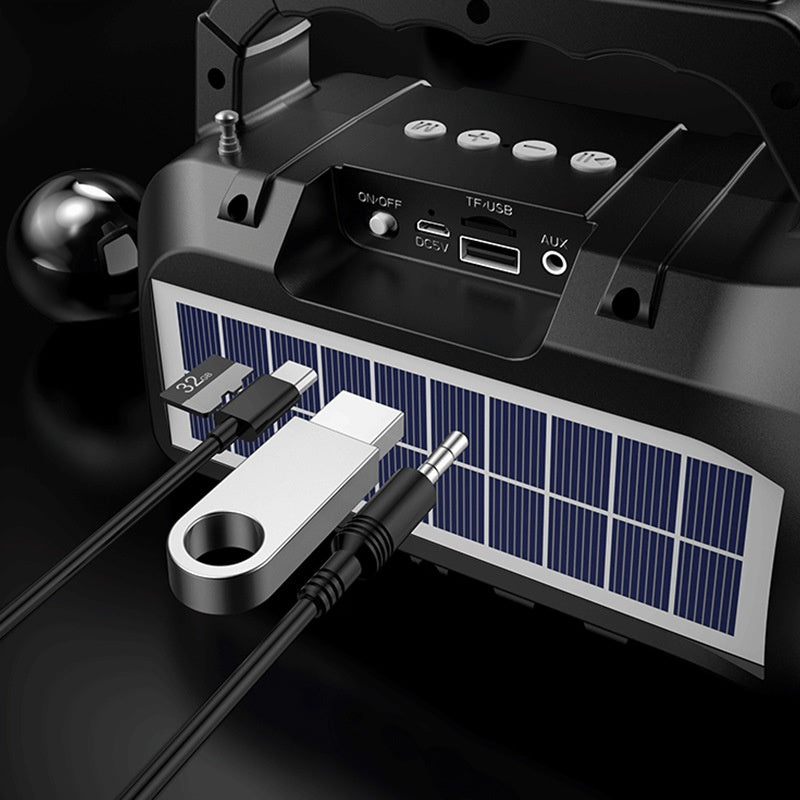 Outdoor Speaker Bluetooth Speaker Wireless Card Slot Solar Creative Multifunctional Flashlight Portable Speaker