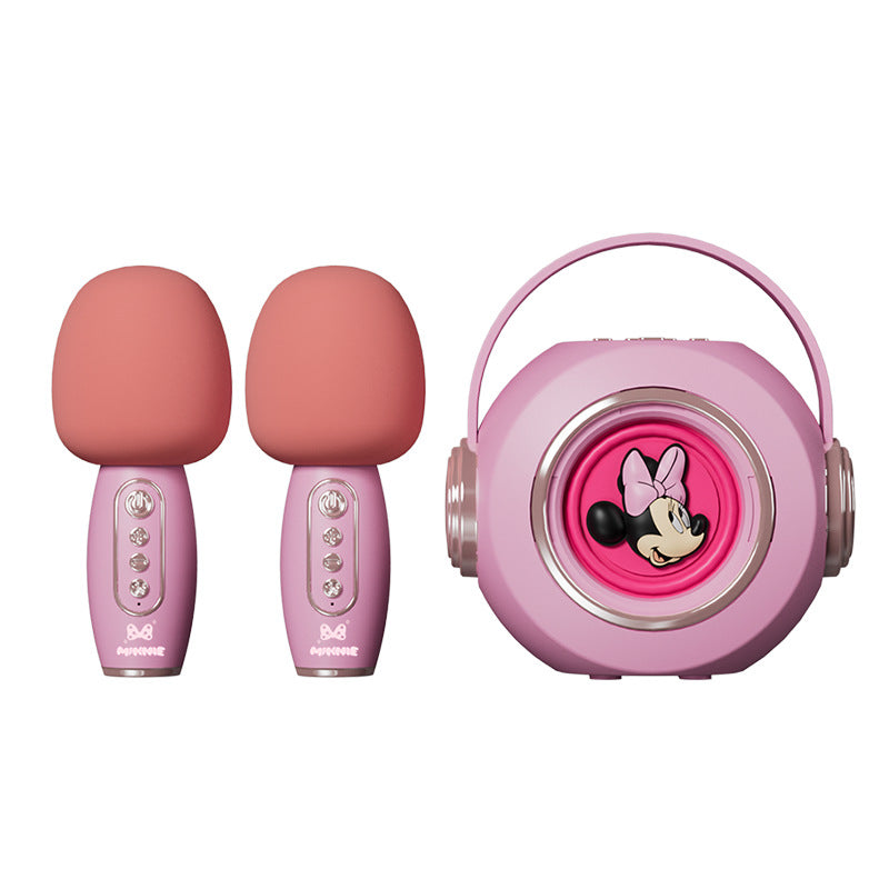 Disney K-Song Wireless Bluetooth Microphone Speaker Combo for Home KTV Dual Microphone Singing Home Microphone Speaker