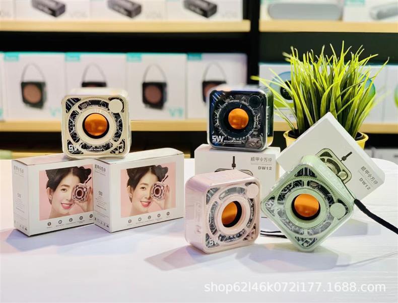 New Transparent Mecha Mini Cannon Bluetooth Speaker Outdoor Home Portable Card Slot Subwoofer Mini Speaker