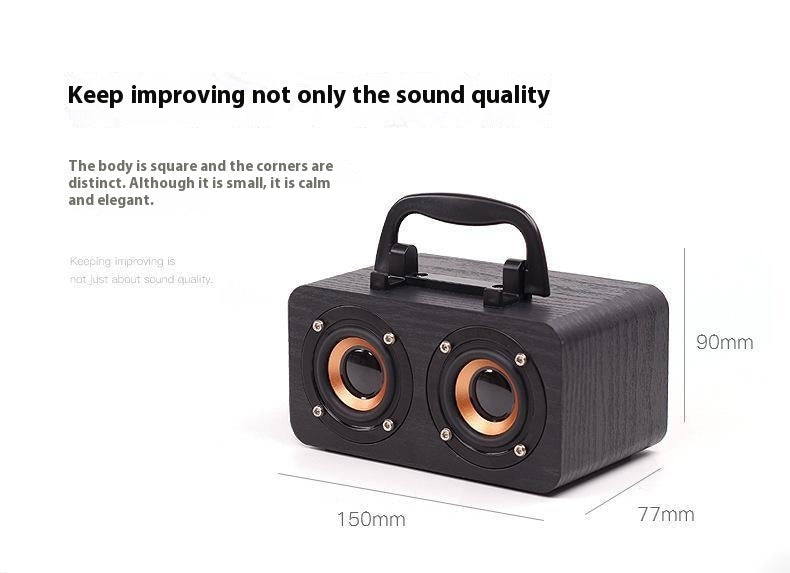 Factory Direct New Retro Wooden Bluetooth Speaker Mobile Phone Wireless Convenient Computer Speaker Mini Small Speaker