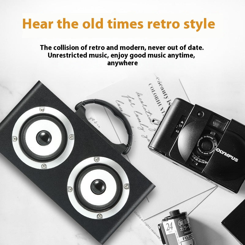 Wooden Bluetooth Speaker Outdoor Square Dance Retro Portable Wireless Card Slot Subwoofer Speaker