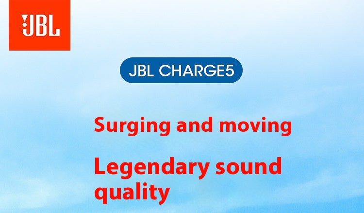 JBL CHARGE5 Music Shockwave 5th Generation Portable Bluetooth Speaker + Subwoofer Outdoor Speaker