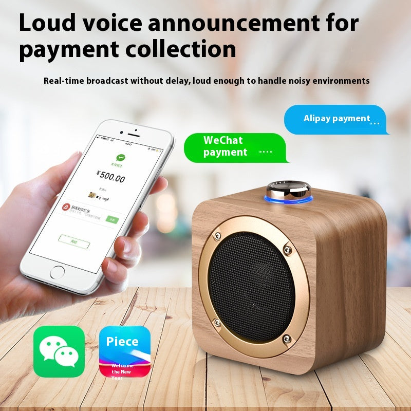 Q1B Wooden Retro Bluetooth Speaker Square Audio Desktop Wooden Wireless Subwoofer TWS New Gift