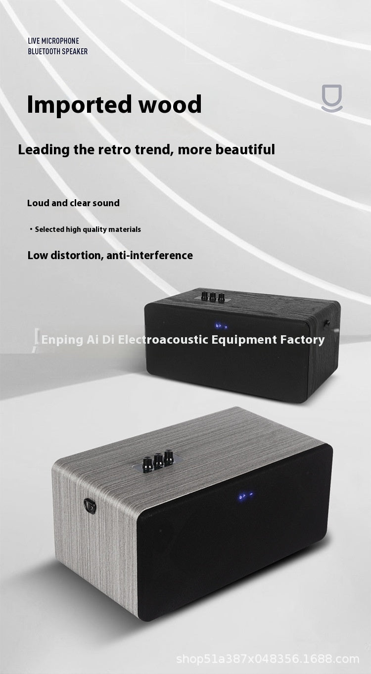 Home KTV Sound System Set All-in-One Karaoke TV Outdoor Live Streaming Wireless Microphone Speaker