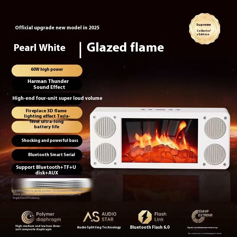 New Flame Fireplace Speaker Creative Small Home Speaker Panoramic Surround Smart Bluetooth Speaker