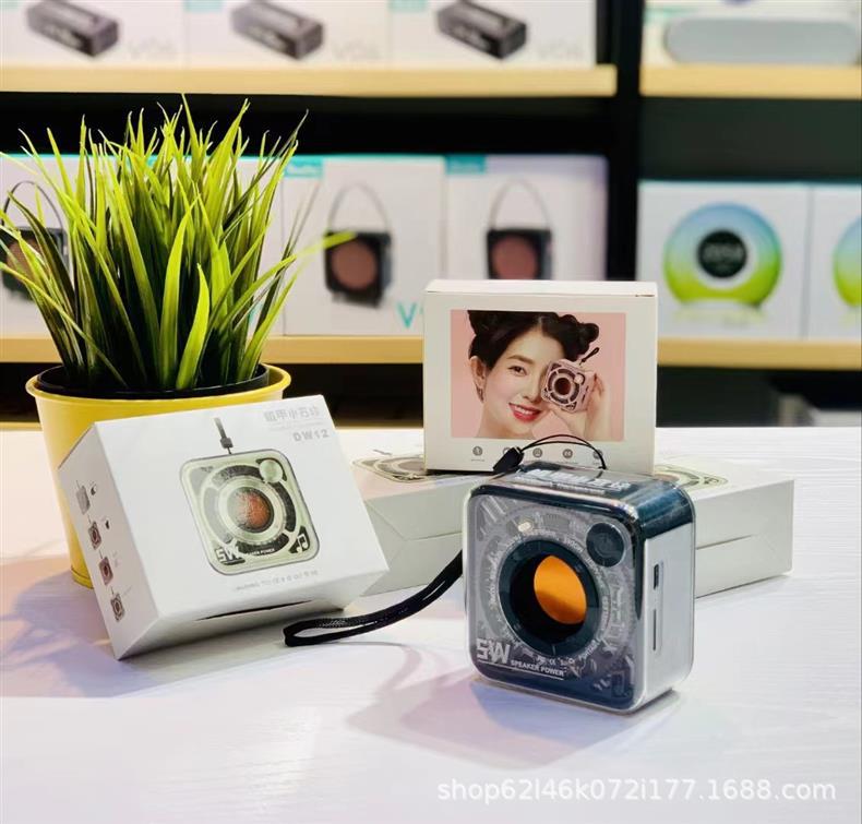New Transparent Mecha Mini Cannon Bluetooth Speaker Outdoor Home Portable Card Slot Subwoofer Mini Speaker
