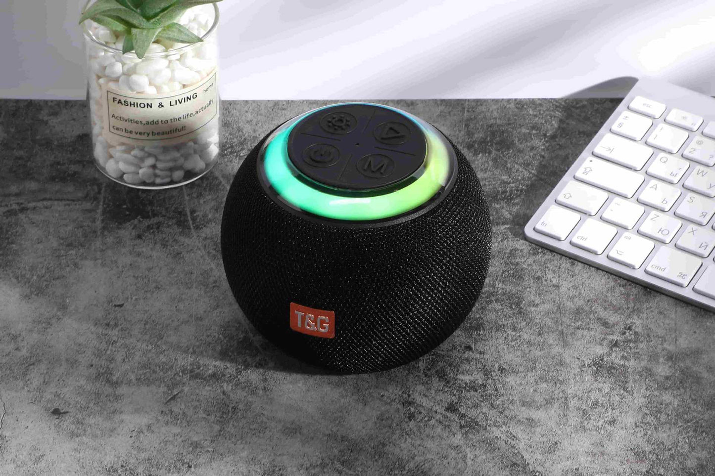 New TG683 Bluetooth Speaker Round Colorful Light Card Insert U Disk Outdoor Portable Big Speaker Mini Subwoofer