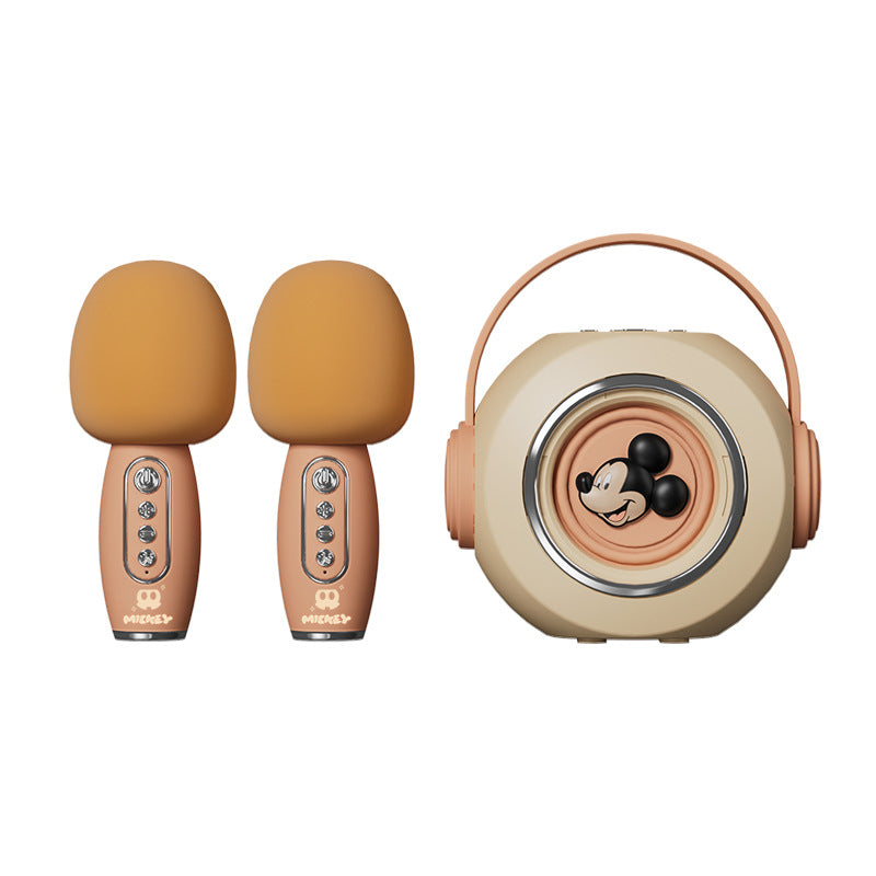 Disney K-Song Wireless Bluetooth Microphone Speaker Combo for Home KTV Dual Microphone Singing Home Microphone Speaker