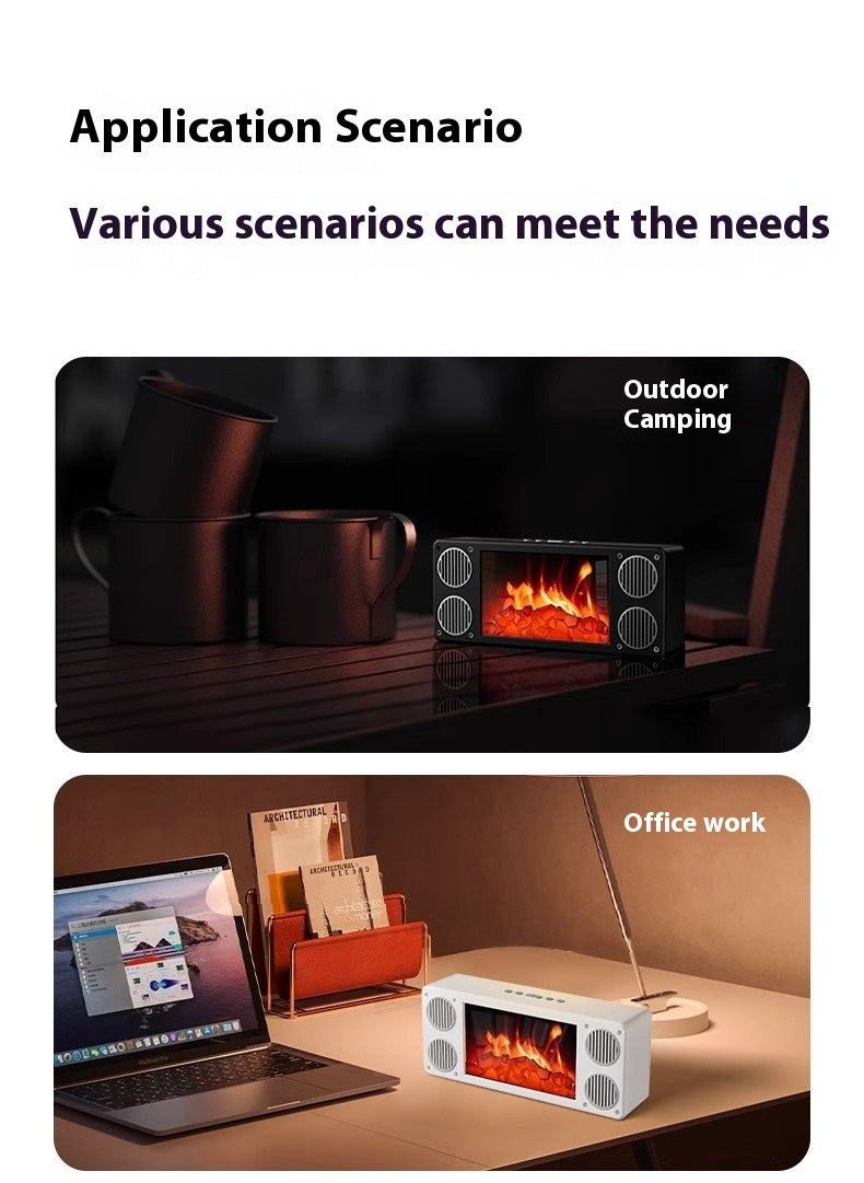 New Flame Fireplace Speaker Creative Small Home Speaker Panoramic Surround Smart Bluetooth Speaker