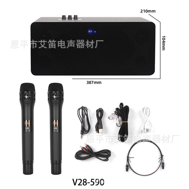 Home KTV Sound System Set All-in-One Karaoke TV Outdoor Live Streaming Wireless Microphone Speaker