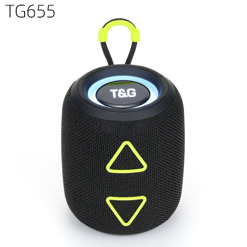New TG655 Exquisite Cylindrical Triangle Button Heavy Bass Bluetooth Portable Speaker Colorful Lights Cool Fashion Speaker