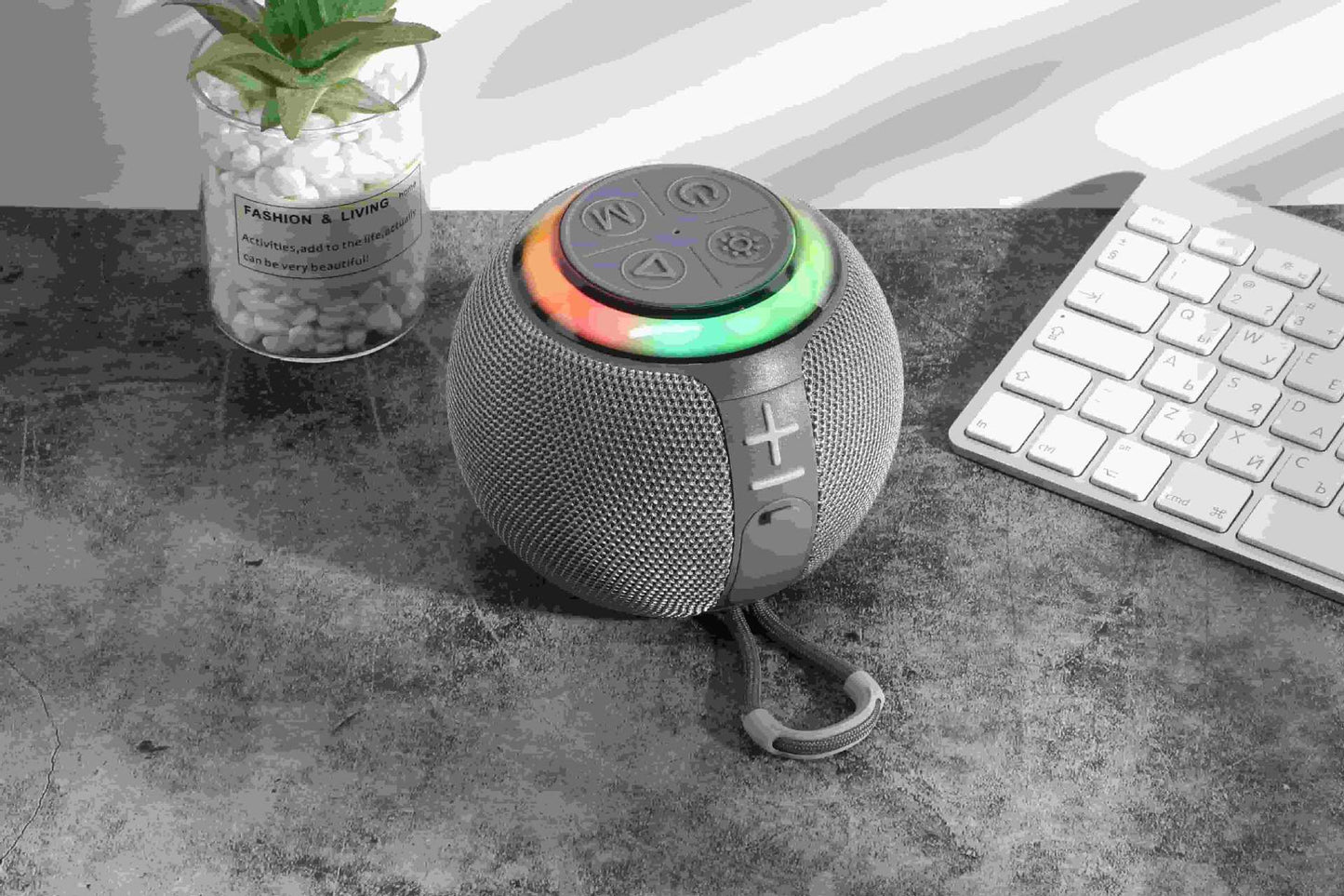 New TG683 Bluetooth Speaker Round Colorful Light Card Insert U Disk Outdoor Portable Big Speaker Mini Subwoofer