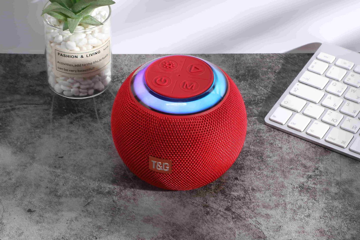 New TG683 Bluetooth Speaker Round Colorful Light Card Insert U Disk Outdoor Portable Big Speaker Mini Subwoofer