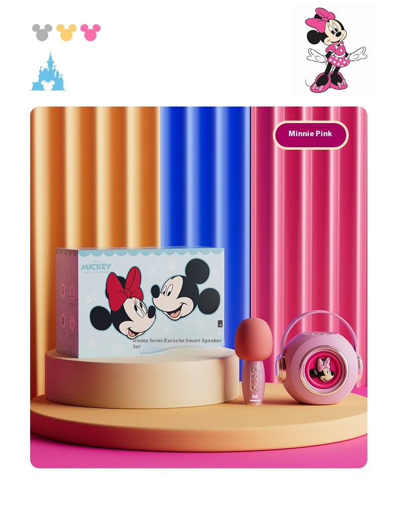 Disney K-Song Wireless Bluetooth Microphone Speaker Combo for Home KTV Dual Microphone Singing Home Microphone Speaker