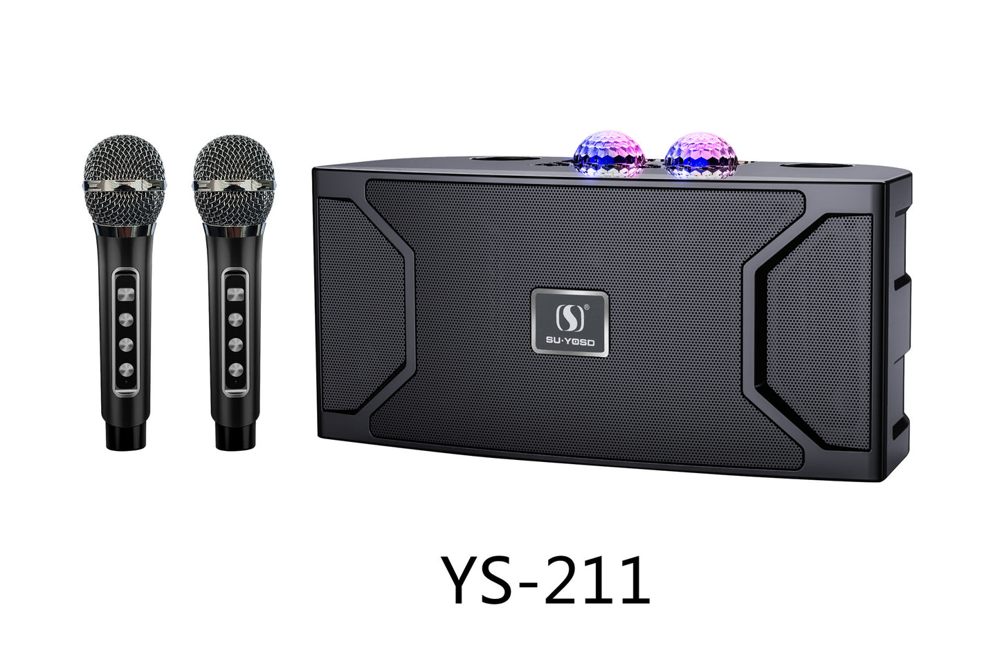 New YS-211 Bluetooth Speaker High Power Karaoke Subwoofer with Wireless Microphone and LED Flash Light