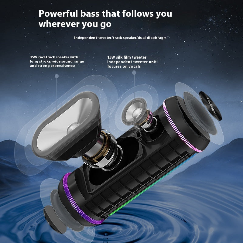 Leden Bluetooth Speaker X30 High-Quality Wireless Subwoofer Outdoor Portable Waterproof Car Speaker