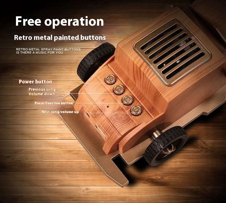 Creative New Multifunctional Vintage Car Bluetooth Speaker Retro Fashion Wireless Bluetooth Mini Card Slot Small Speaker