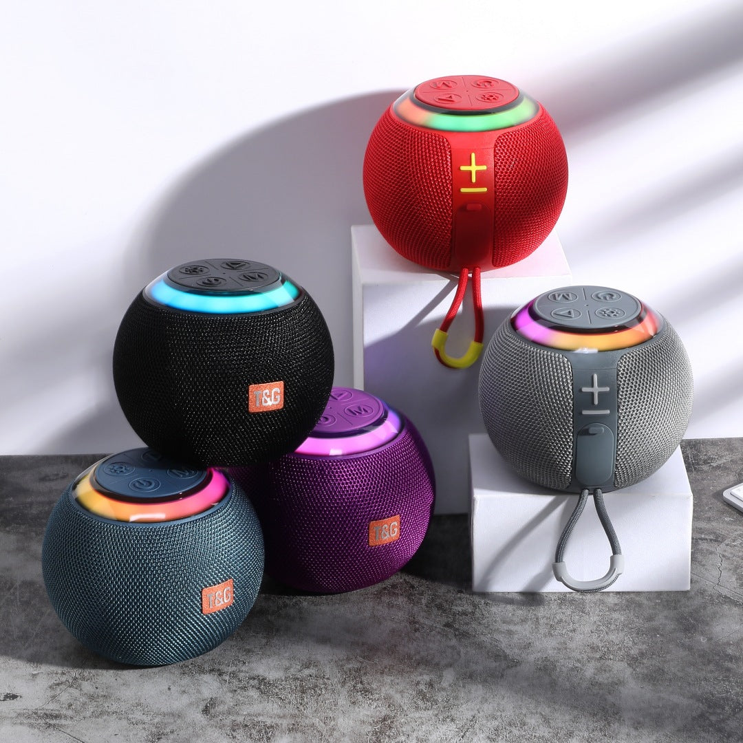 New TG683 Bluetooth Speaker Round Colorful Light Card Insert U Disk Outdoor Portable Big Speaker Mini Subwoofer