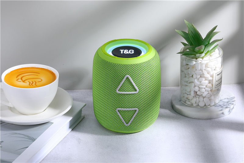 New TG655 Exquisite Cylindrical Triangle Button Heavy Bass Bluetooth Portable Speaker Colorful Lights Cool Fashion Speaker