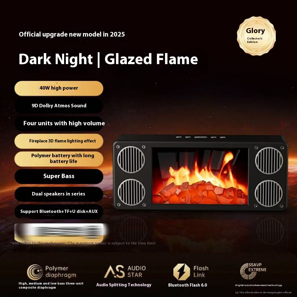 New Flame Fireplace Speaker Creative Small Home Speaker Panoramic Surround Smart Bluetooth Speaker