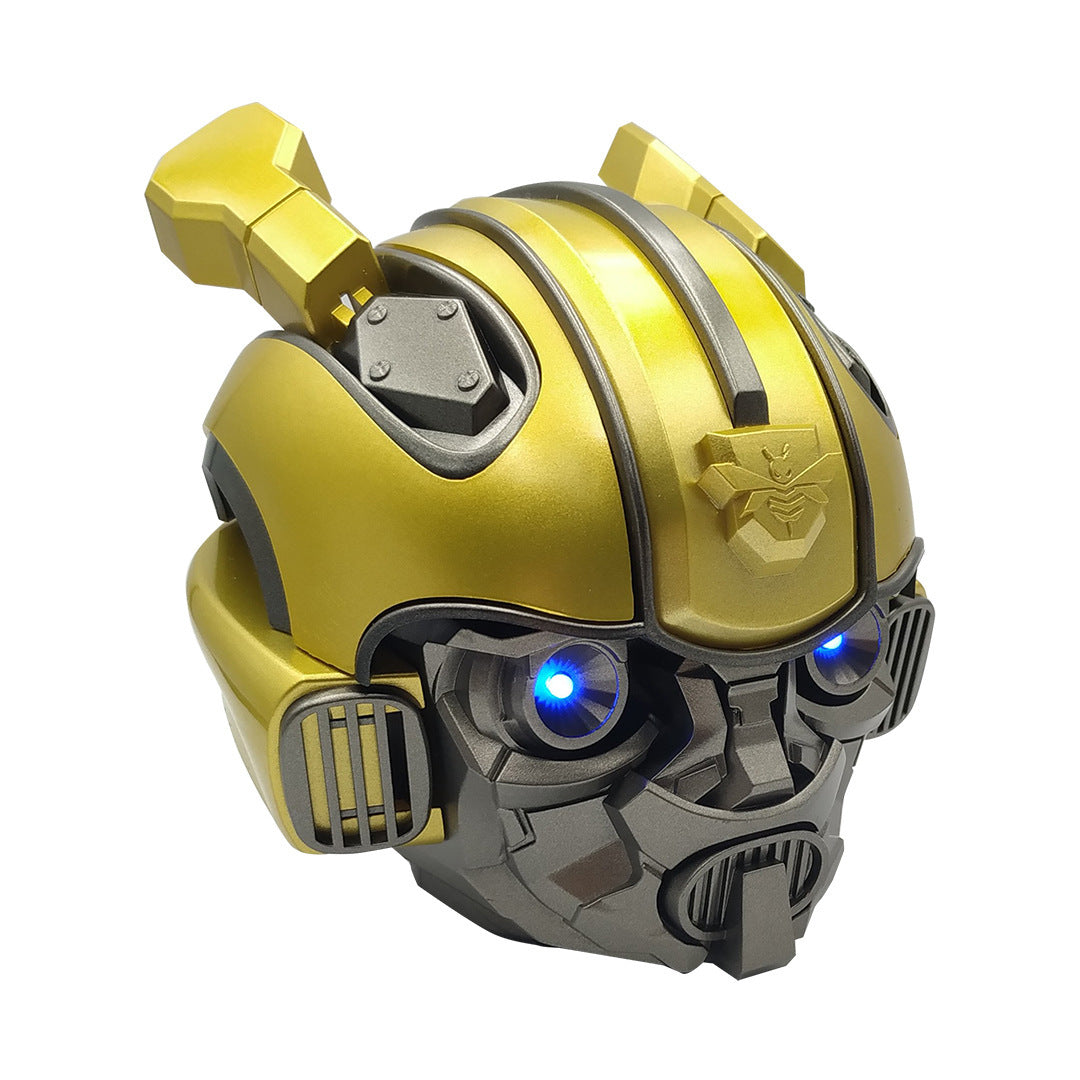 New Bluetooth Speaker Iron Man Bumblebee Helmet Creative Gift Novelty Radio Card Slot Phone Speaker
