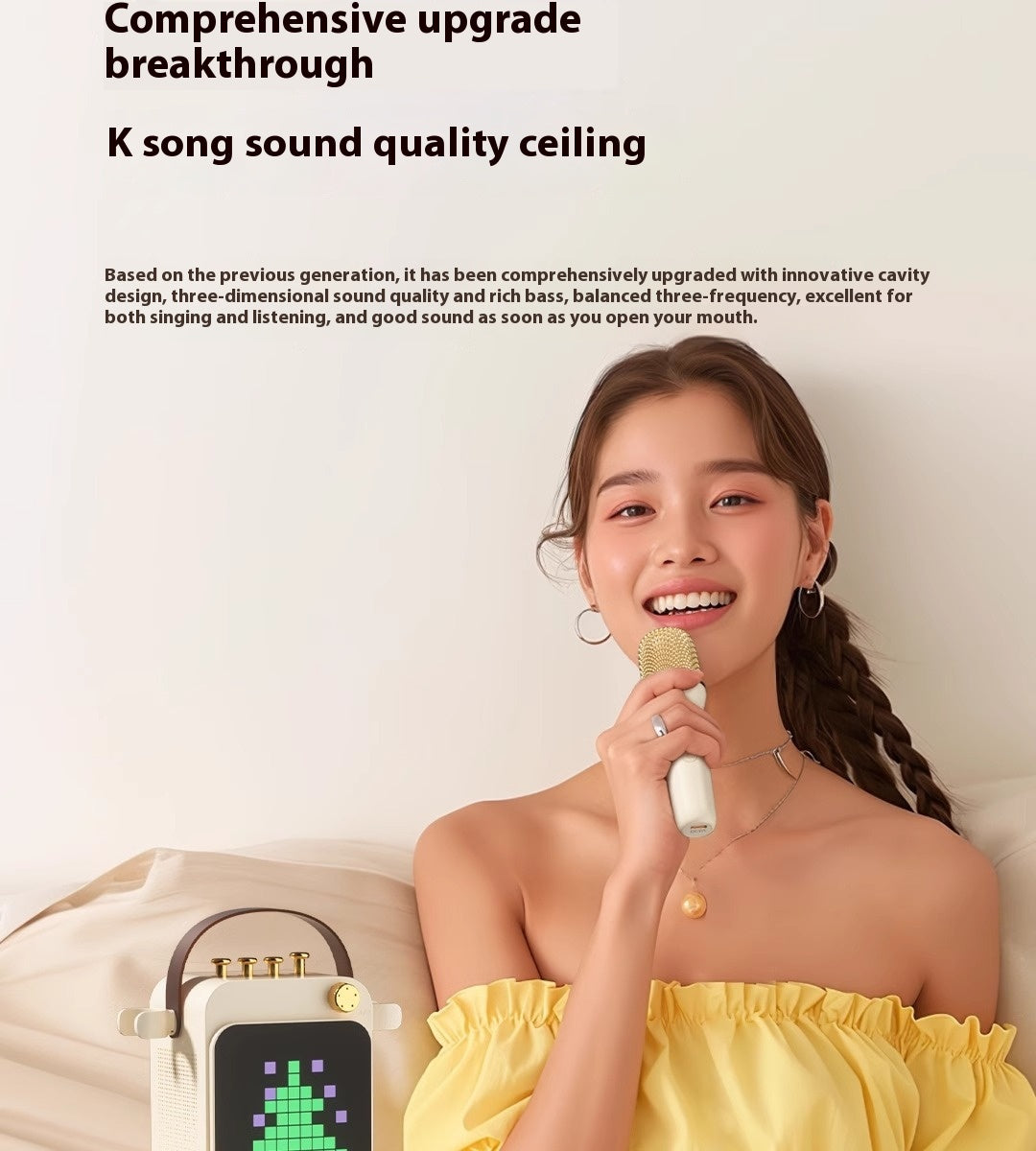 Sony Ericsson SK15S Microphone Karaoke Speaker Home KTV Wireless Bluetooth Speaker Microphone Children's Day Gift