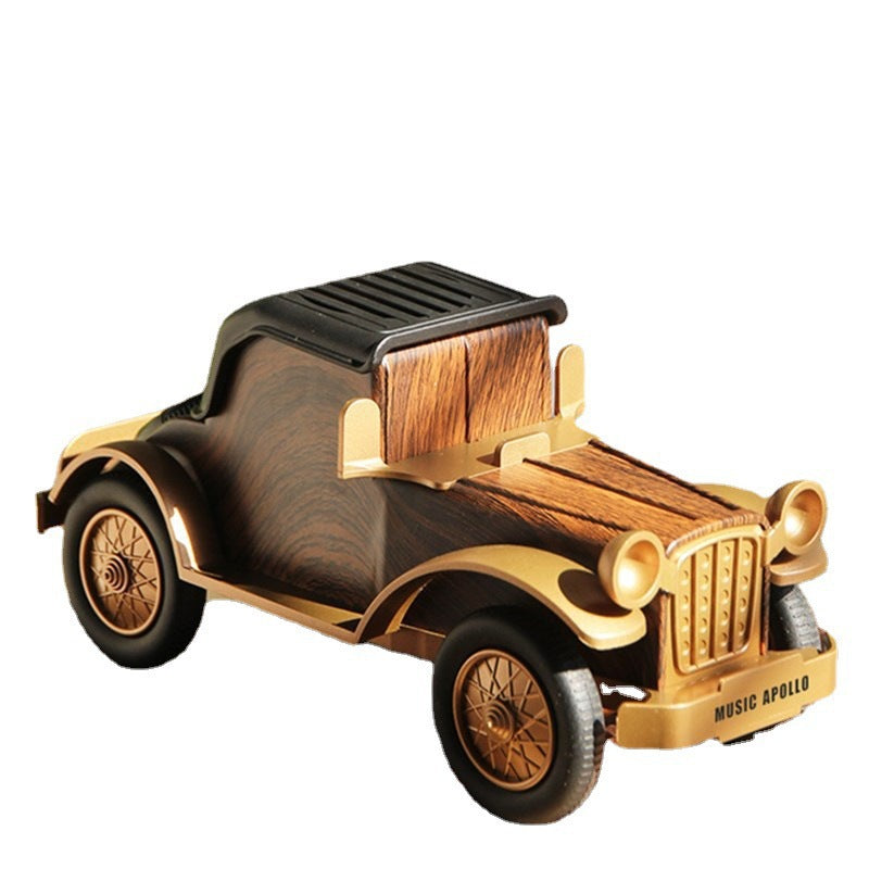 Better New Product A9 Bluetooth Speaker Retro Wood Grain Classic Car Wireless Subwoofer Radio Car Speaker Gift!