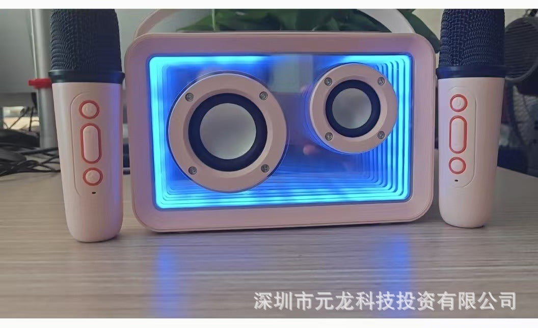 New Bluetooth Speaker Portable Outdoor Bluetooth Audio Wireless Karaoke with Microphone for Home KTV