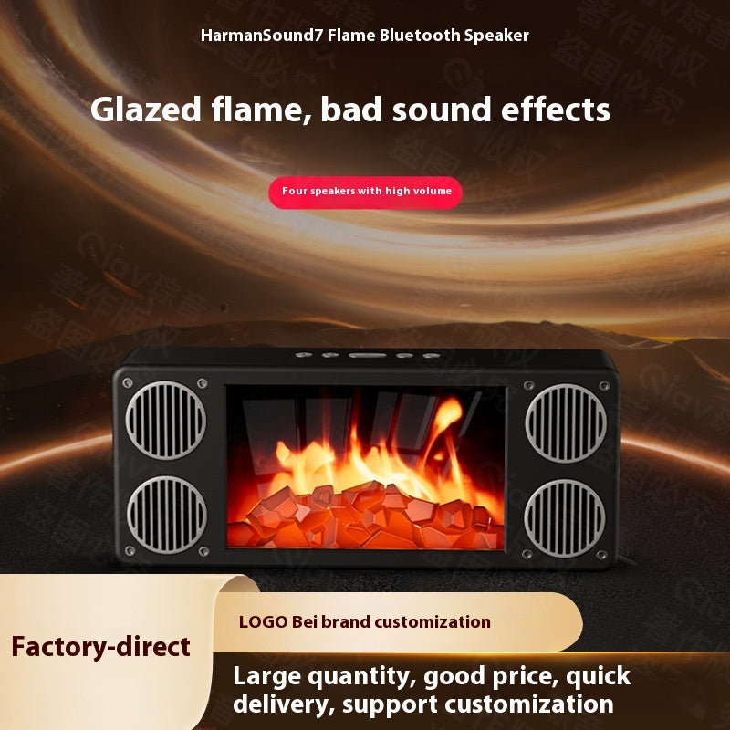 New Flame Fireplace Speaker Creative Small Home Speaker Panoramic Surround Smart Bluetooth Speaker