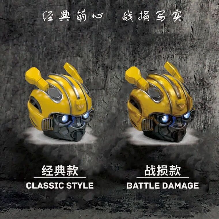 New Bluetooth Speaker Iron Man Bumblebee Helmet Creative Gift Novelty Radio Card Slot Phone Speaker