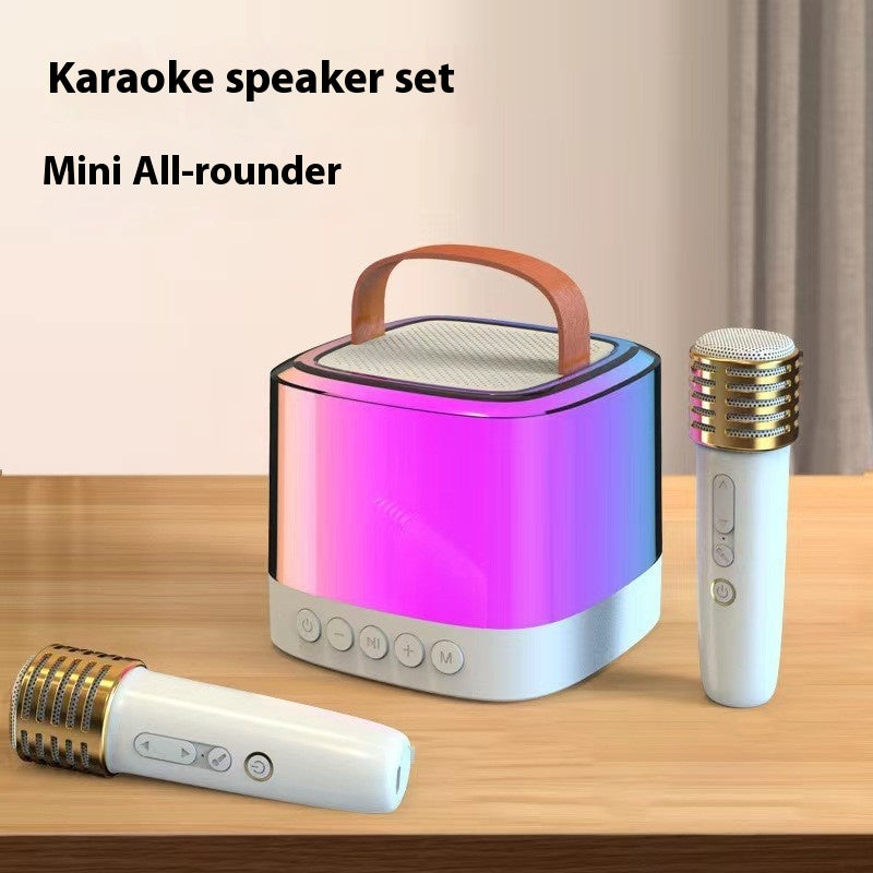 New Bluetooth Speaker Portable Outdoor Bluetooth Audio Wireless Karaoke with Microphone for Home KTV