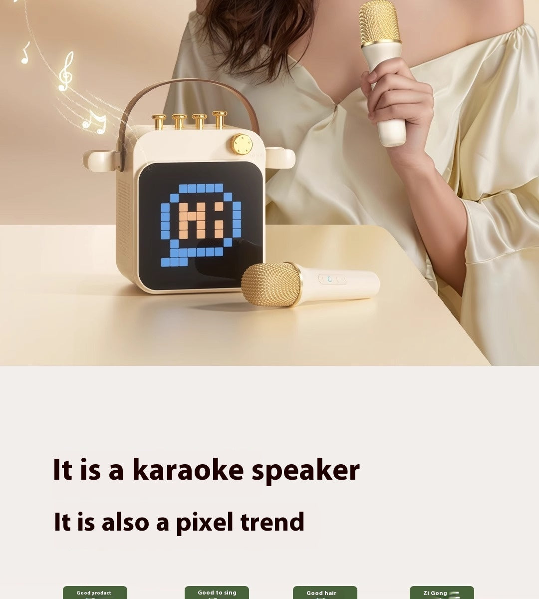 Sony Ericsson SK15S Microphone Karaoke Speaker Home KTV Wireless Bluetooth Speaker Microphone Children's Day Gift