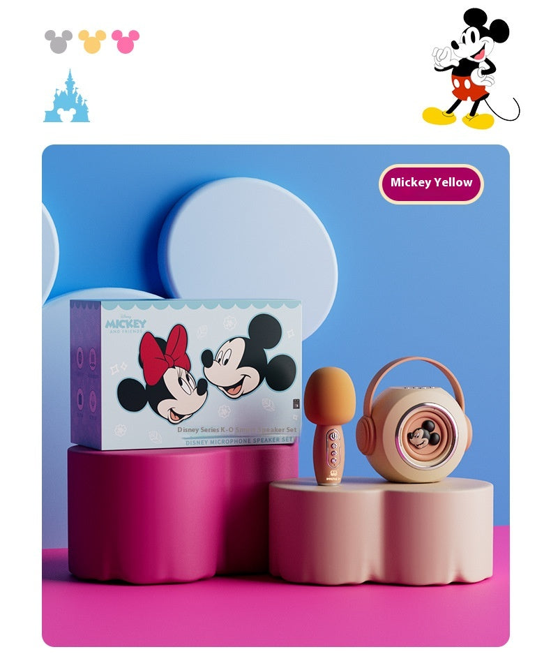 Disney K-Song Wireless Bluetooth Microphone Speaker Combo for Home KTV Dual Microphone Singing Home Microphone Speaker