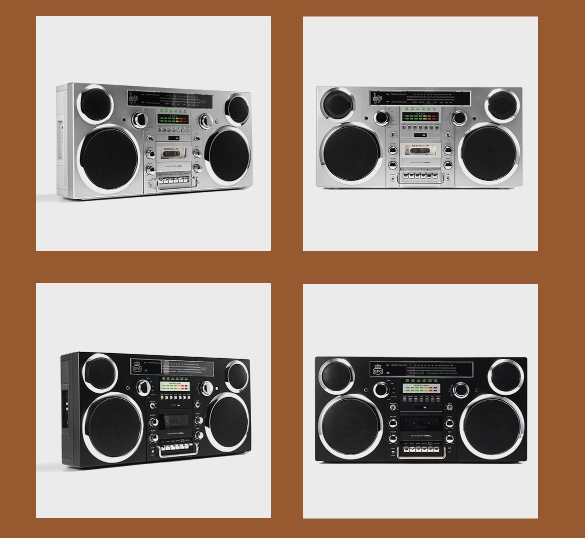 Classic European and American Rock Large Tape Recorder Radio Wireless Bluetooth Speaker Karaoke All-in-One High-Quality Sound System