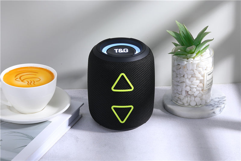 New TG655 Exquisite Cylindrical Triangle Button Heavy Bass Bluetooth Portable Speaker Colorful Lights Cool Fashion Speaker