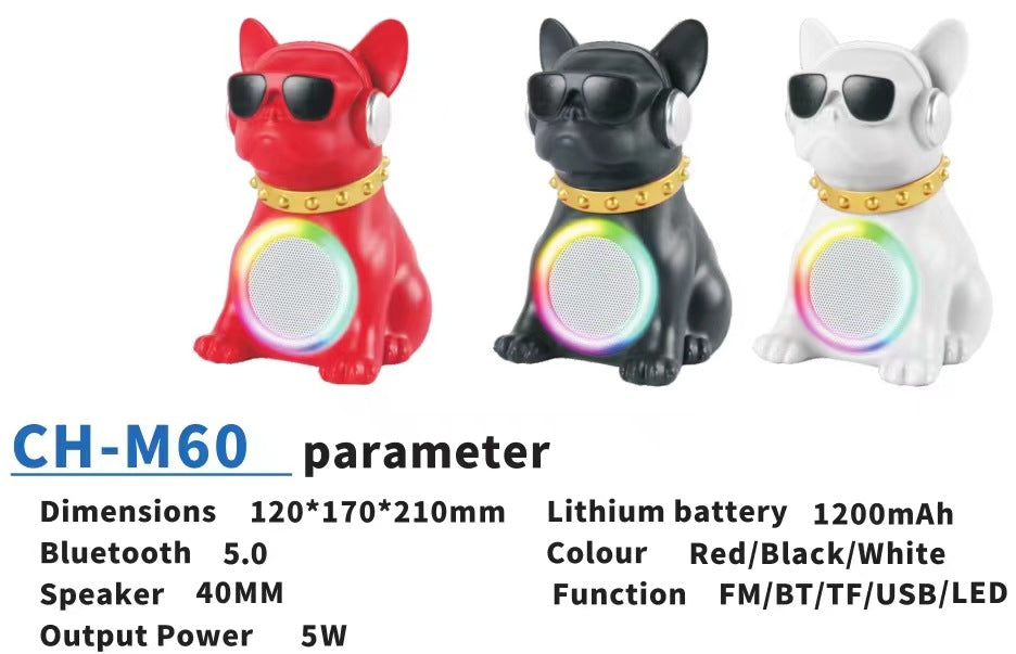 Cartoon Multifunctional Bluetooth Speaker Wireless Card Slot Square Dance Subwoofer Home Desktop Light Big Speaker