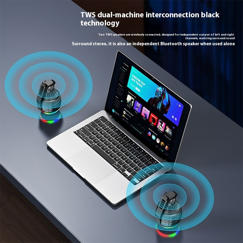 New Wireless Bluetooth Speaker Grenade Portable with FM Radio Bluetooth Speaker Outdoor Hiking Subwoofer