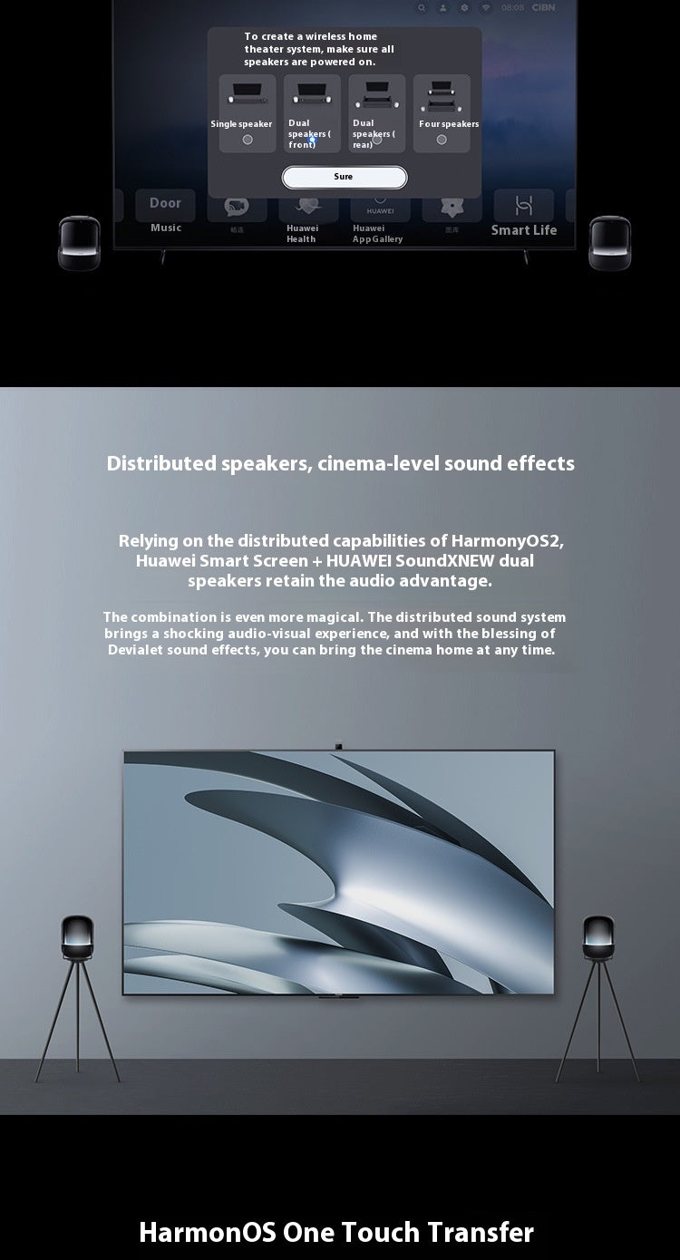 Brand New Huawei SoundX New Smart Bluetooth Speaker for Home Desktop with Devialet Tuning and Smart Voice Control