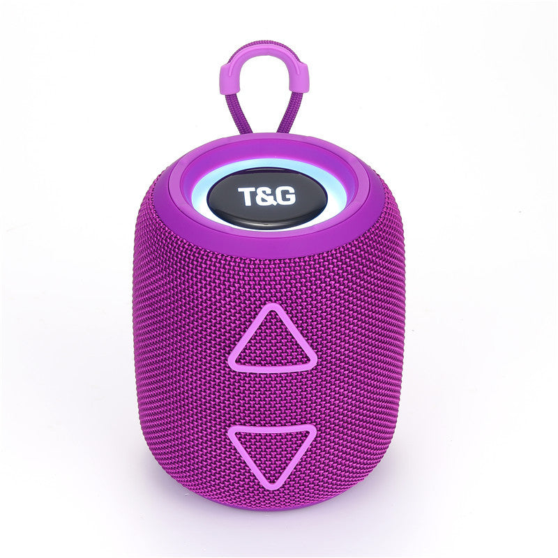 New TG655 Exquisite Cylindrical Triangle Button Heavy Bass Bluetooth Portable Speaker Colorful Lights Cool Fashion Speaker