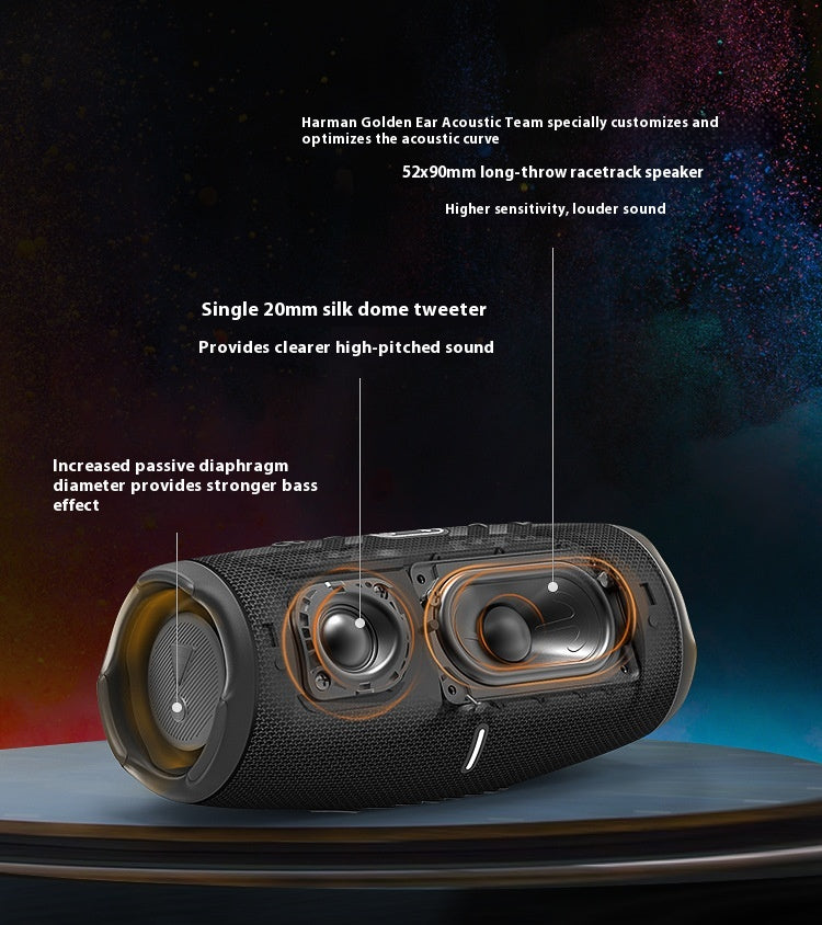 JBL CHARGE5 Music Shockwave 5th Generation Portable Bluetooth Speaker + Subwoofer Outdoor Speaker