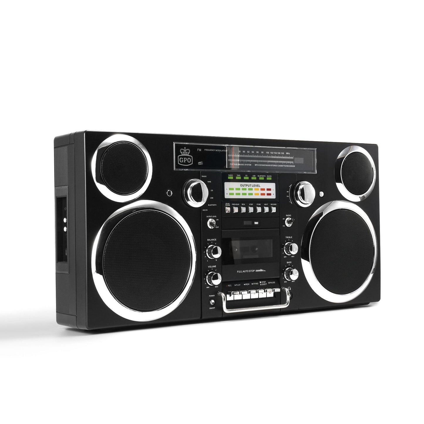 Classic European and American Rock Large Tape Recorder Radio Wireless Bluetooth Speaker Karaoke All-in-One High-Quality Sound System