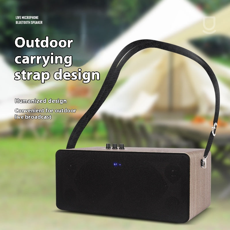 Home KTV Sound System Set All-in-One Karaoke TV Outdoor Live Streaming Wireless Microphone Speaker