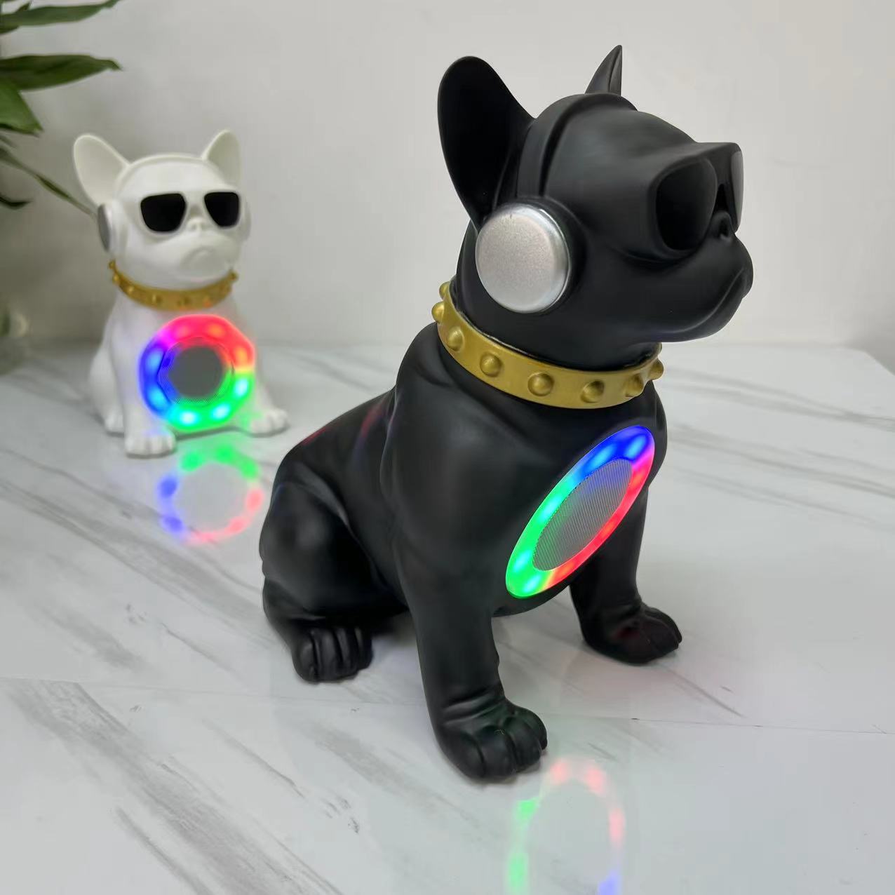 Cartoon Multifunctional Bluetooth Speaker Wireless Card Slot Square Dance Subwoofer Home Desktop Light Big Speaker